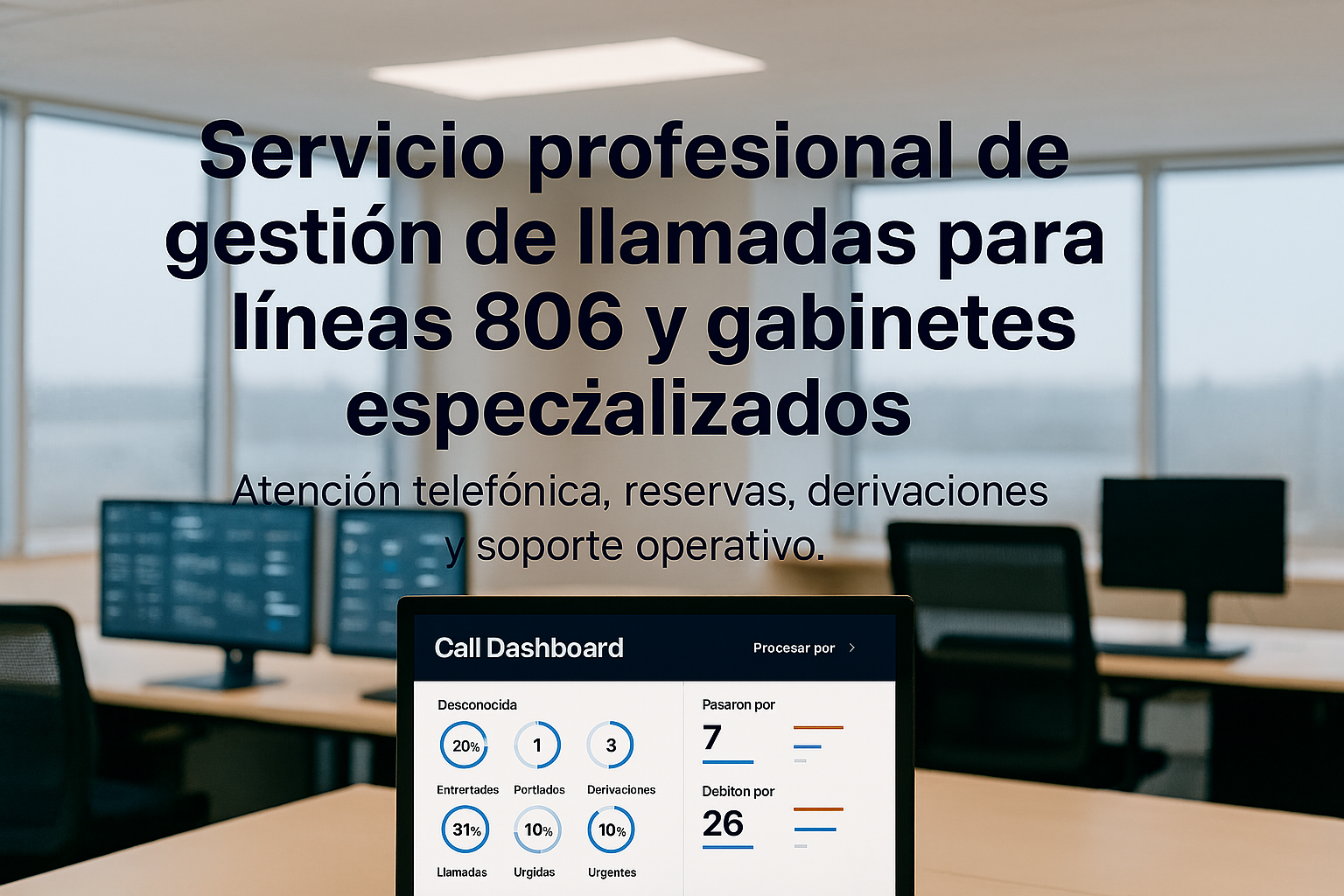 Gestión profesional de llamadas para líneas 806